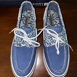 SPERRY TOP-SIDER  BLUE/LEOPARD SHOES
